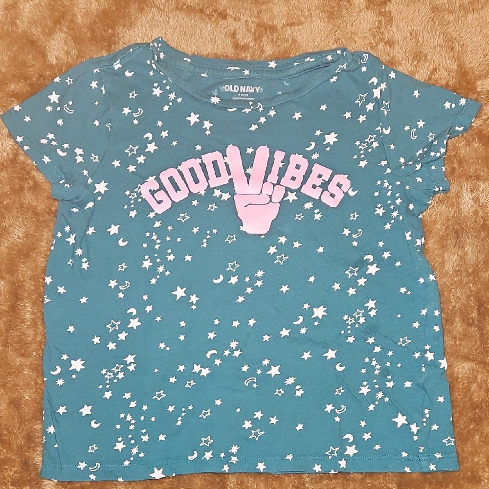 Old Navy Kids Teal 'Good Vibes' T-Shirt